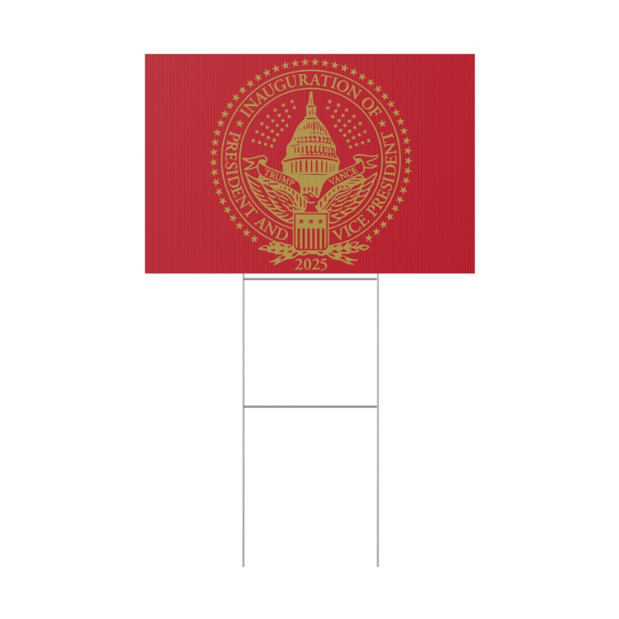 2025 Trump Inauguration MAGA Red Yard Sign