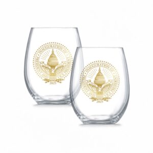 2025 Inauguration with Exclusive Trump Seal Wine Glasses