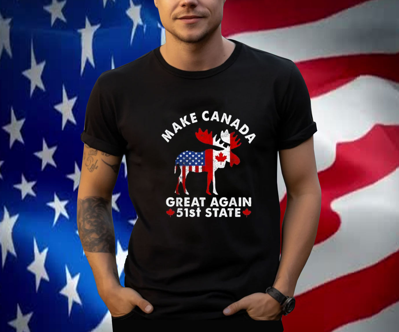 Canada 51st State Funny Trump Political Canada Shirt