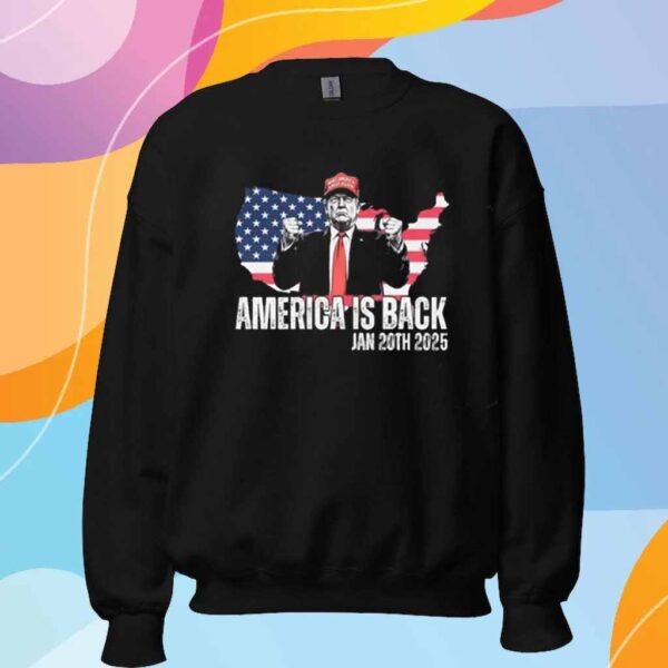 Donald Trump 2025 America is Back T-Shirt
