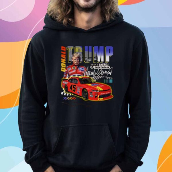 Make America Great Again Racing Trump Race car USA Funny T-Shirt