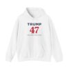 Trump 47 Make America Great Again White Hoodie Shirt
