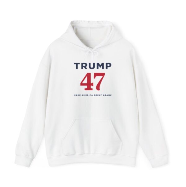 Trump 47 Make America Great Again White Hoodie Shirt
