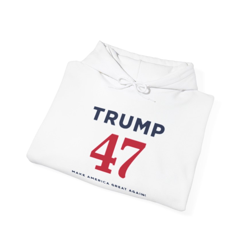 Trump 47 Make America Great Again White Hoodie Shirt