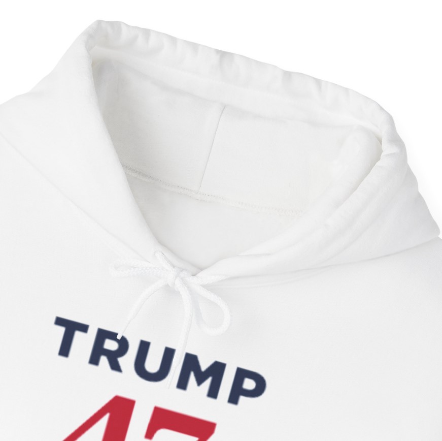 Trump 47 Make America Great Again White Hoodie Shirt