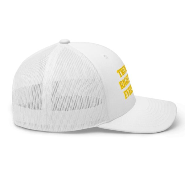 Trump Was Right About Everything Gold Trucker Cap