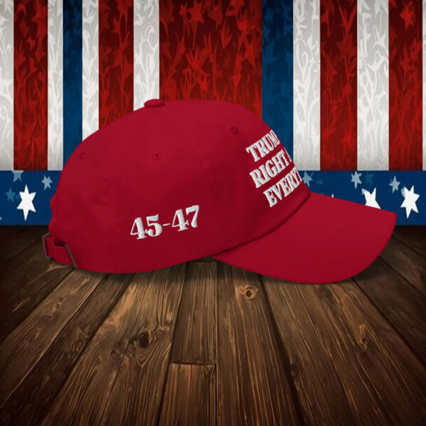 Trump Was Right About Everything Red Dad Hat