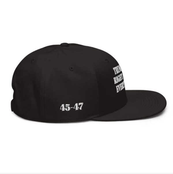 Trump Was Right About Everything Snapback Hat