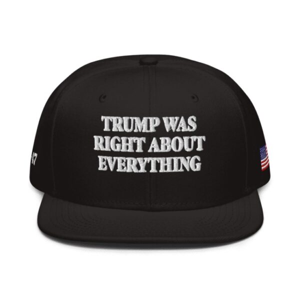 Trump Was Right About Everything Snapback Hat