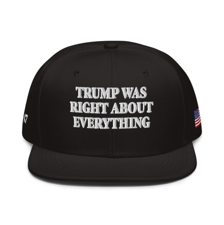 Trump Was Right About Everything Snapback Hat
