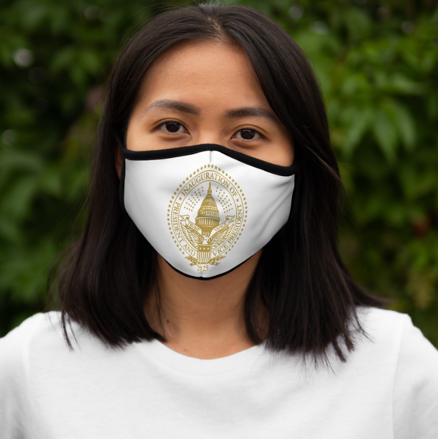 2025 Trump Inaugural Seal White Face Mask
