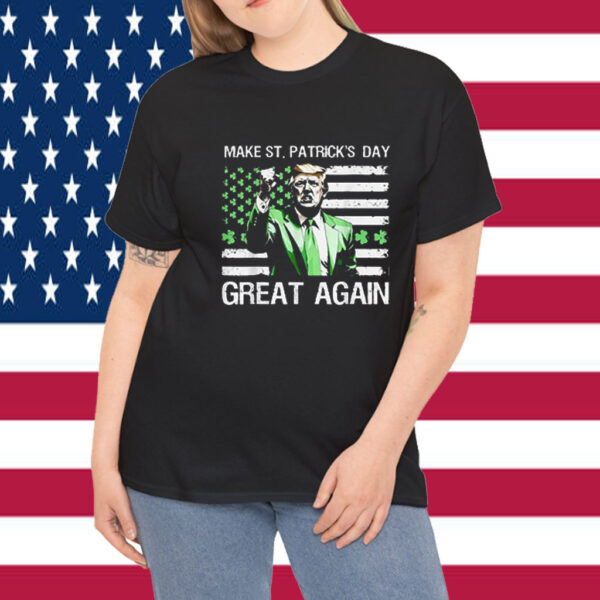 American Flag Trump Make St Patrick’s Day Great Again Shirt