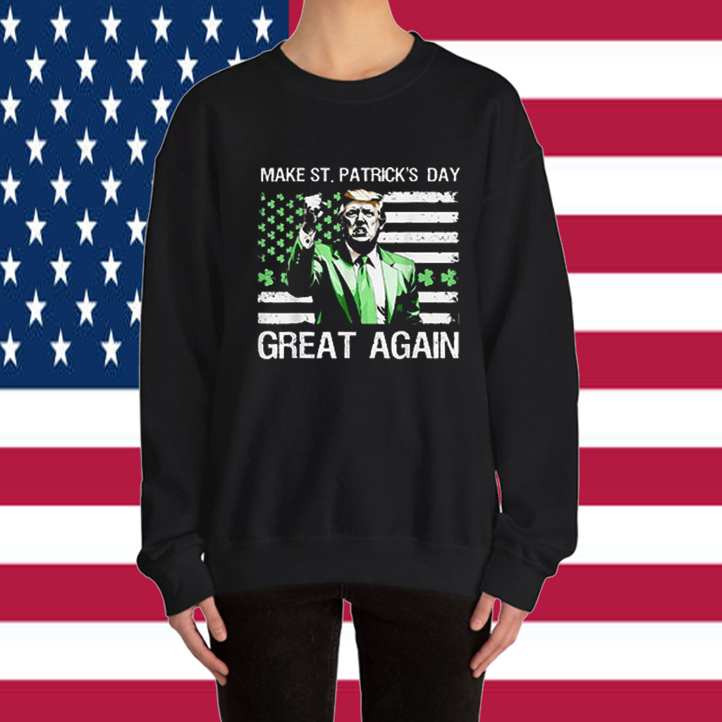 American Flag Trump Make St Patrick’s Day Great Again Shirt