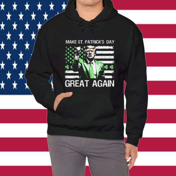 American Flag Trump Make St Patrick’s Day Great Again Shirt