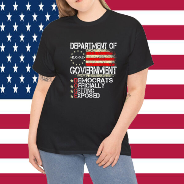 D.O.G.E DOGE Department Of Government Efficiency US flag Shirt