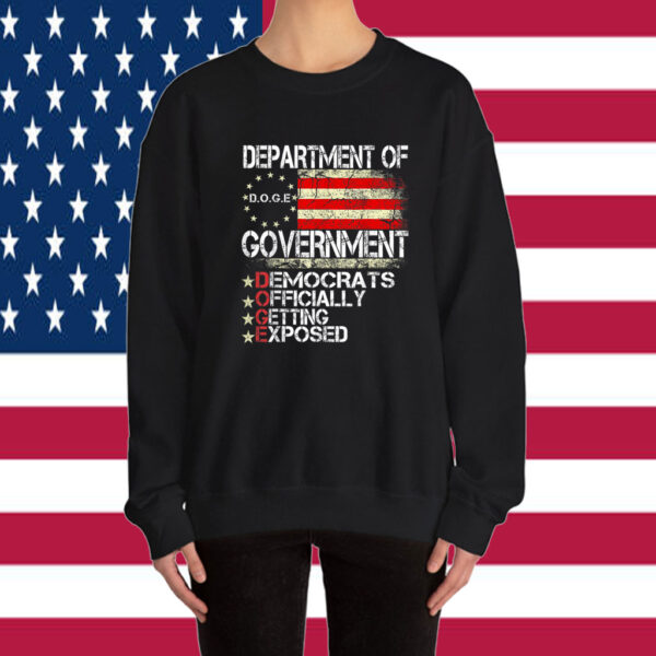 D.O.G.E DOGE Department Of Government Efficiency US flag Shirt