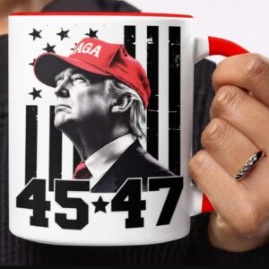 Donald Trump 45 47 MAGA Hat Coffee Mug