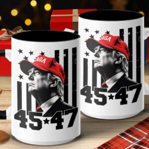 Donald Trump 45 47 MAGA Hat Coffee Mug