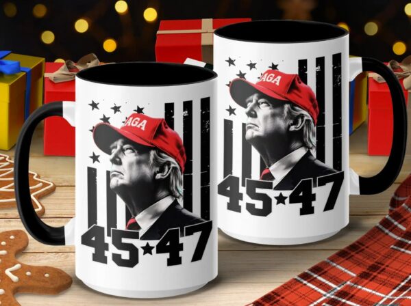 Donald Trump 45 47 MAGA Hat Coffee Mug
