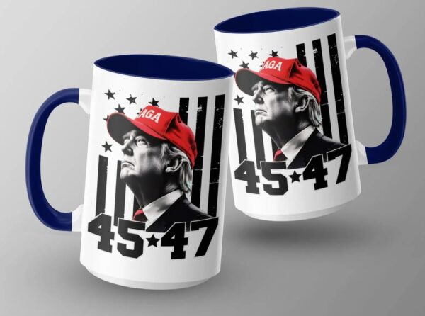 Donald Trump 45 47 MAGA Hat Coffee Mug