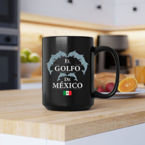 El Golfo De México Dolphin Flag Mug