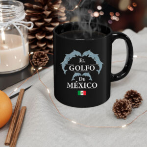El Golfo De México Dolphin Flag Mug