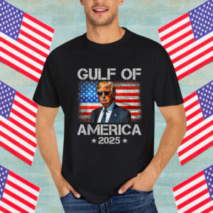Funny Gulf Of USA America Est 2025 American Flag Trump Shirt