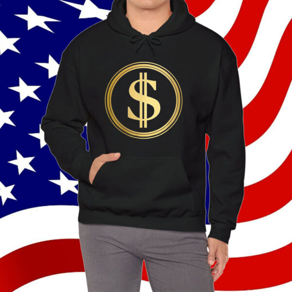 Golden Dollar Sign D.O.G.E. 4th of July Trump 47 Rich Again Shirt