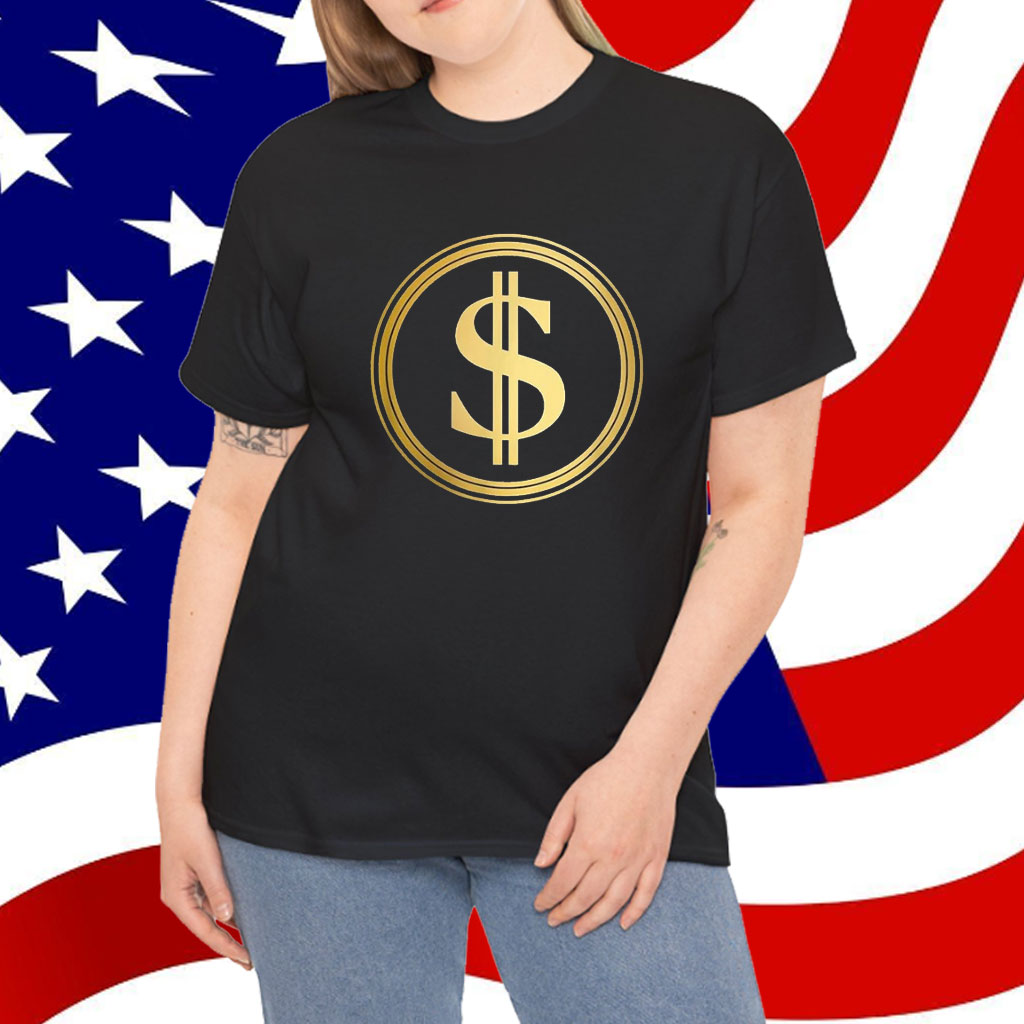Golden Dollar Sign D.O.G.E. 4th of July Trump 47 Rich Again Shirt