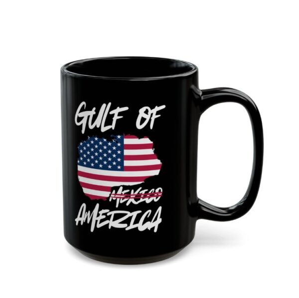 Gulf of America Patriotic Black Coffee Mug