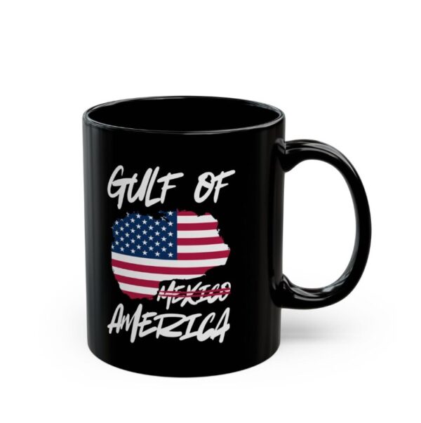 Gulf of America Patriotic Black Coffee Mug