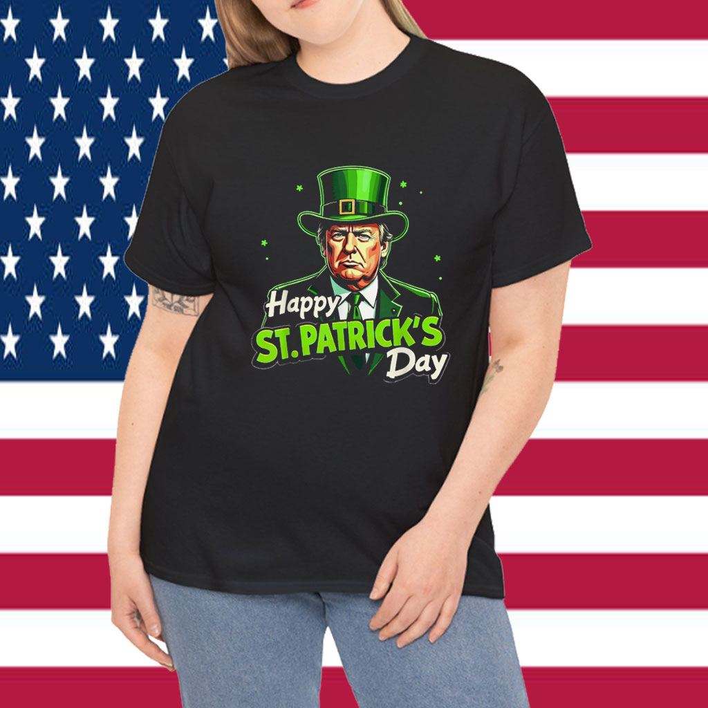 Happy St. Patrick’s Day Funny Trump Patricks Day Shamrock Shirt