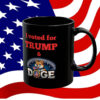 I voted for Trump & DOGE Black Mug