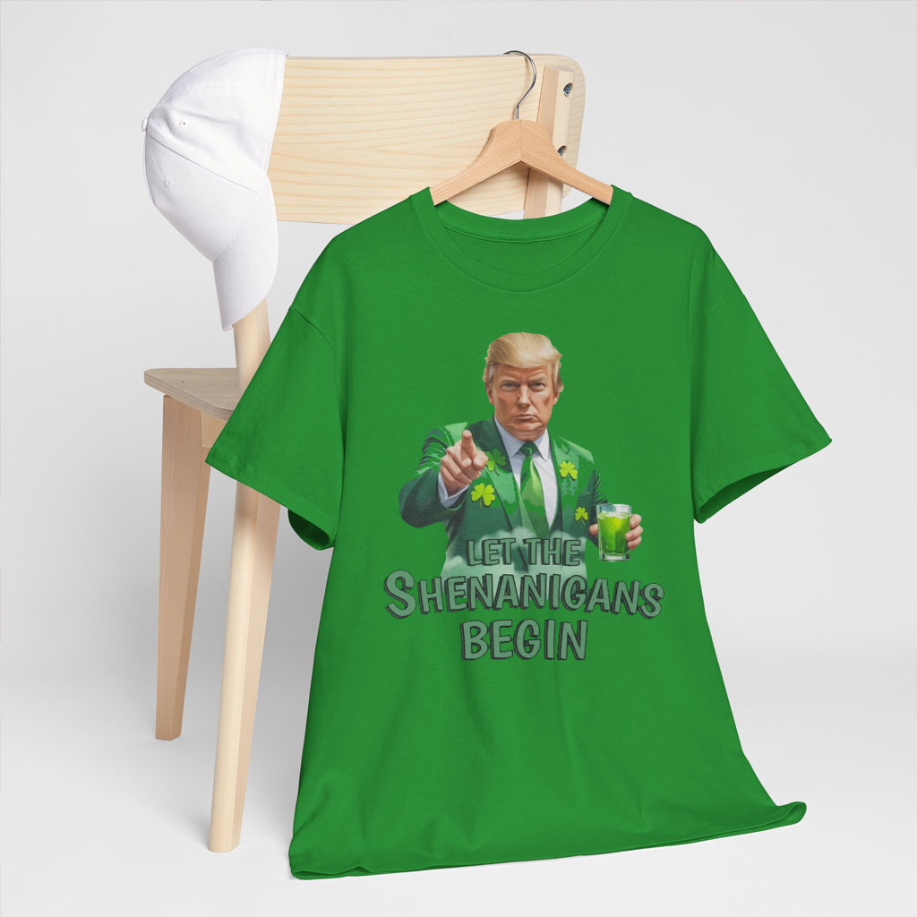 Let The Shenanigans Begin Trump Beer St Patricks Day Unisex T-Shirt
