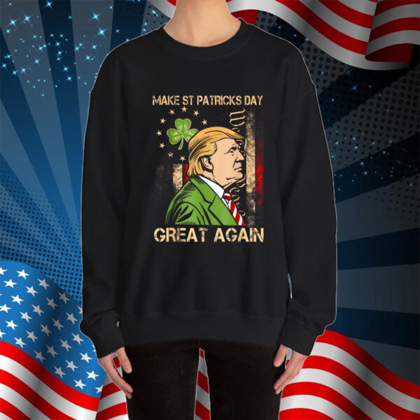 Make St Patricks Day Great Again Funny Trump Mens Womens Shirt