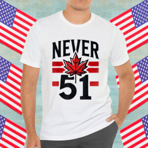 Never 51st State Canada Flag Shirt