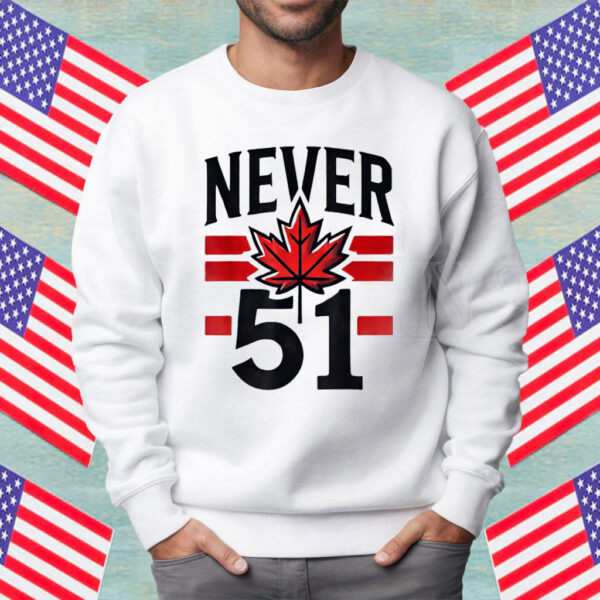 Never 51st State Canada Flag Shirt