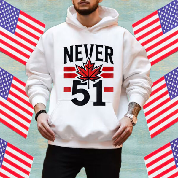 Never 51st State Canada Flag Shirt