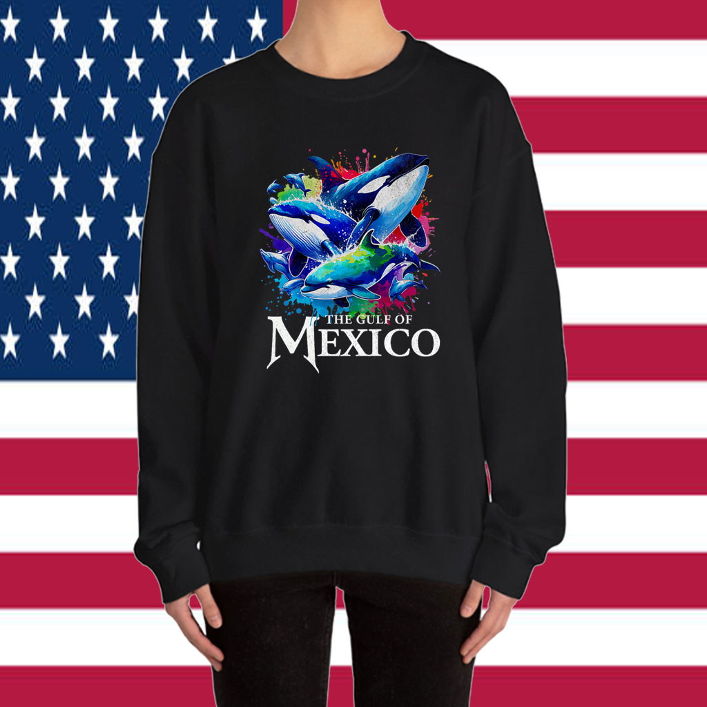Retro Dolphin Orca Whales Gulf of Mexico Never Forget Trump Shirt