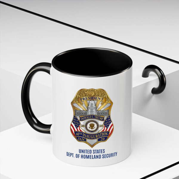 TRUMP 2025 Inauguration DHS Detail Accent Coffee Mug
