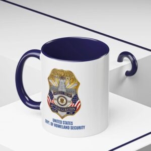 TRUMP 2025 Inauguration DHS Detail Accent Coffee Mug
