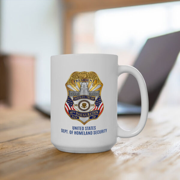 TRUMP 2025 Inauguration DHS Detail Accent Coffee Mug