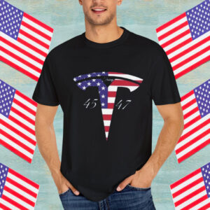 Tesla Logo Shirt 45 47 Trump Shirt