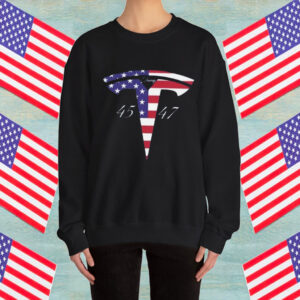 Tesla Logo Shirt 45 47 Trump Shirt