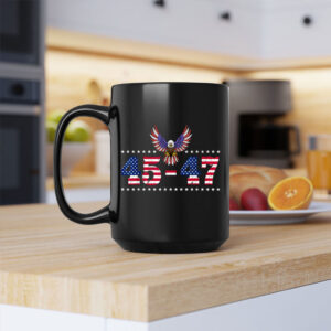 Trump 2025 45 47 Vintage American Flag Retro 4547 Trump 2025 Mug