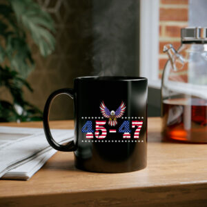 Trump 2025 45 47 Vintage American Flag Retro 4547 Trump 2025 Mug