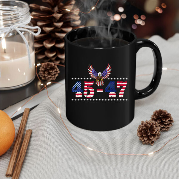 Trump 2025 45 47 Vintage American Flag Retro 4547 Trump 2025 Mug