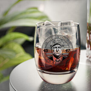 Trump 45 47 PRESIDENT Whiskey Glass