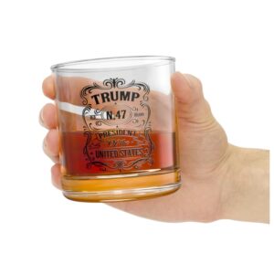 Trump N.47 President of the United States Rocks Glass