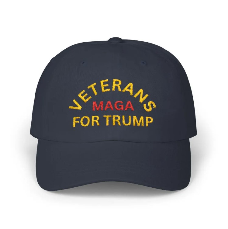 Veterans MAGA For Trump Embroidered Classic Dad Cap